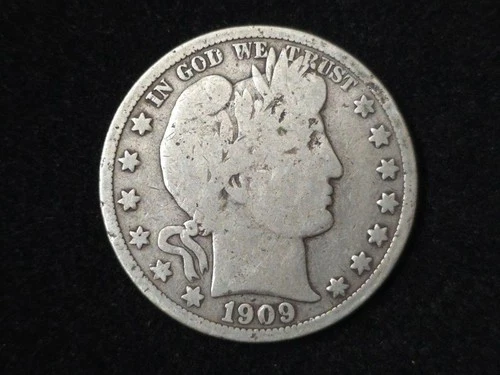 1909-S Barber Silver Half Dollar Good+ 40916