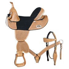 71HS Hilason Western Horse Saddle Treeless American Leather Trail Barrel Tack