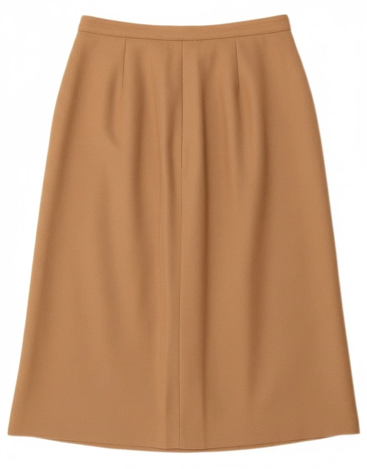 WINDSMOOR Womens A-Line Skirt UK 14 Medium W28 Brown New Wool Classic CK14 - Image 2 of 4