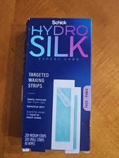 Schick Hydro Silk Waxing Strips Face And Pubic 20 Medium 20 Small Sensitive Skin