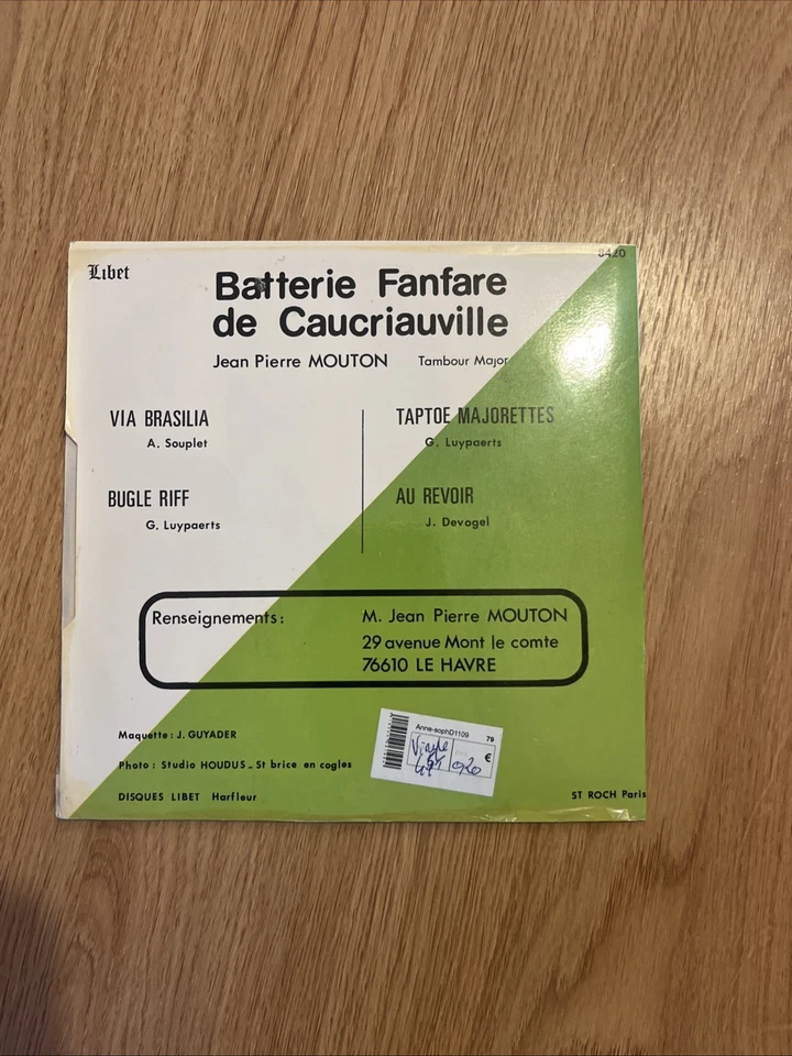 vinyle 45 tours Très Bon État Batterie Fanfare De Caucriauville Le Havre - Photo 2/2