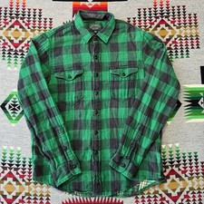 Vintage Ralph Lauren Polo Country Flannel Shirt Mens Large Green Check 90s D7