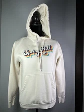 Spring Hill Camp Women’s XS Hoodie Sweatshirt Long Sleeve Rainbow Off White