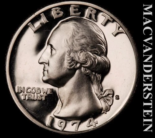 1974-S Washington Quarter Proof — photo from the most recent tracked eBay sale