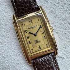 Burberry Arabian Gold Watch Horse Logo Men's Wristwatch