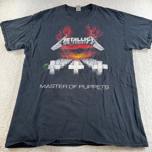 Metallica Master of Puppets Men's Large Double Sided Graphic Tee Shirt Black