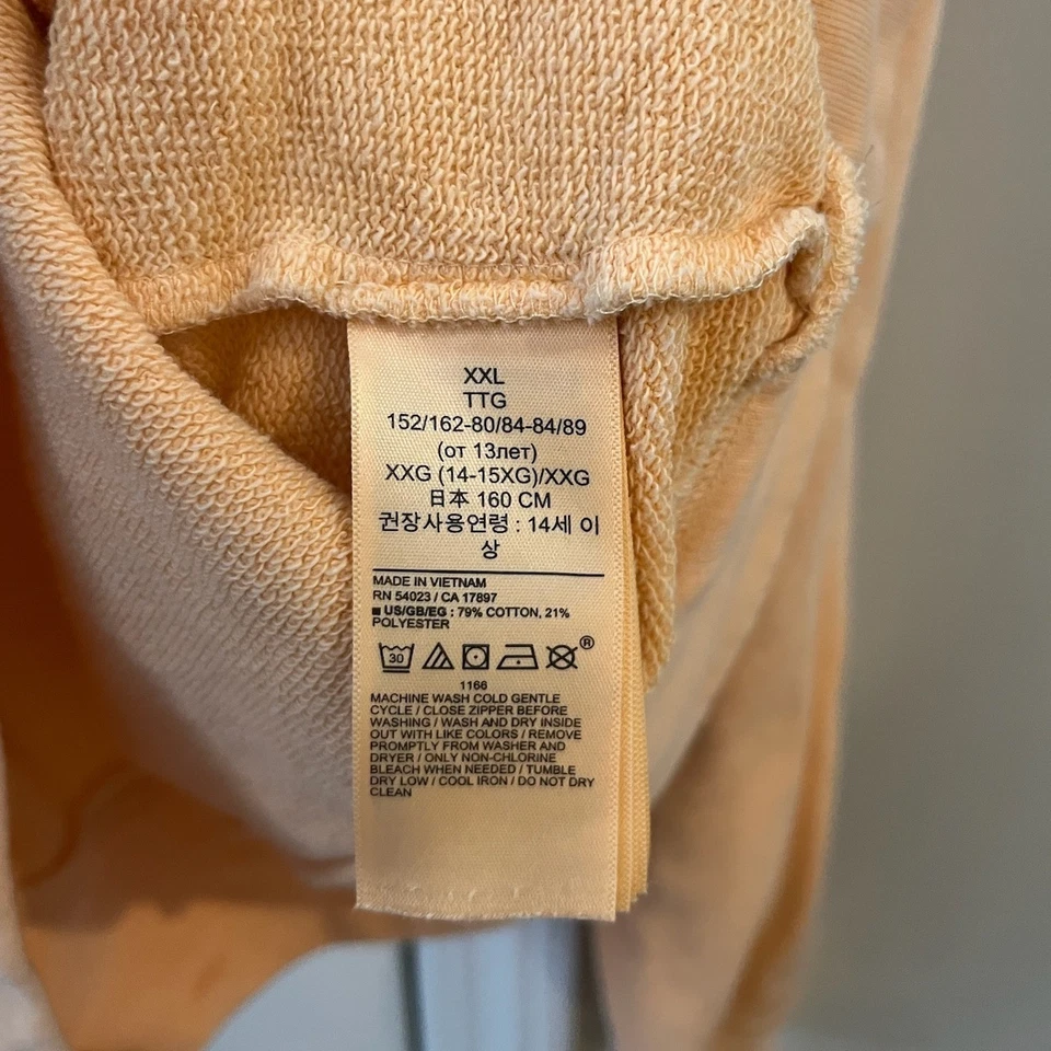 GAP Kids XXL (14-16) Melocotón Pullover Media Cremallera Sudadera Manga Larga Informal Foto 3 de 4