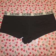 Women's Cacique Cotton Boyshort Logo Waisted Panty Size 22/24