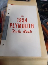 Original 1954 Plymouth Plymouth Data Book Dealer Sales