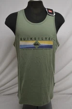 NEW Men’s Quicksilver Graphic Tank Top Size MED Sea Spray Green