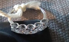 J Francis Cubic Zirconia Ring By Swarovski In Rhodium Over Sterling Silver