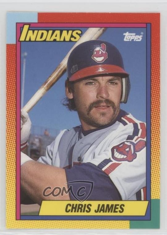 1990 Topps Traded Box Set Collector's Edition (Tiffany) Chris James #46T 0b7