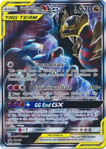 Moderately Played Garchomp & Giratina GX  - SM193 - SM Black Star Promos Pokemon