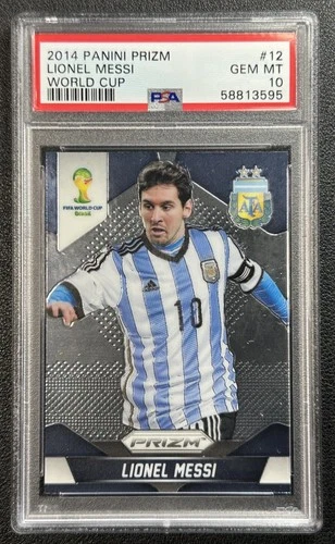 LIONEL MESSI PSA 10 2014 PANINI PRIZM FIFA WORLD CUP BRAZIL #12 ARGENTINA 3595