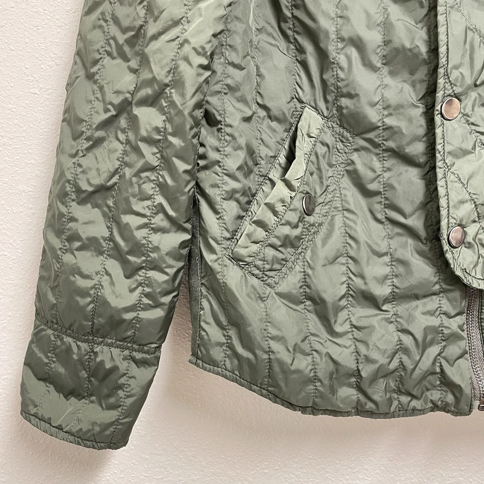 标准布 S 码女式夹克橄榄绿色城市服装绗缝 — 第 3/4 张图片