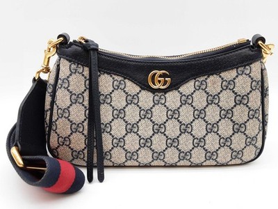 Gucci 735132 Ophidia Blue Gg Supreme Small Crossbody Bag