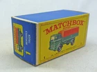 Lesney Matchbox Toys MB1d Mercedes Truck ORIGINAL Empty E Type Box with "NEW"