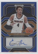 2021 Panini Prizm Draft Picks College Penmanship Blue /149 Colbey Ross Auto 10jj