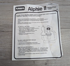 Alphie II Educational Robot Instruction Sheet 1986 Playskool Hasbro 779050010C
