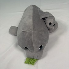 Manatee Plush w/ Baby Stuffed Animal Gray Sea Cow Cute Marine Toy