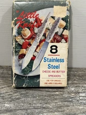 Vintage Box Of  7 Cheese & Butter Spreaders For Snacks & Hors  D’oeuvres