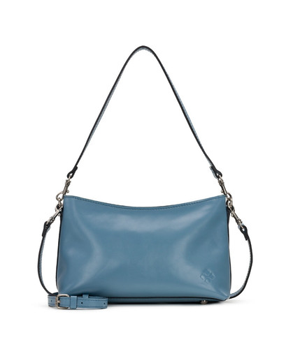 Patricia Nash Betta Leather Crossbody Blue Fog Brass