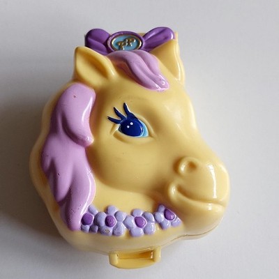 Vintage Polly Pocket Pony Club Pferd Compact + Puppe & Pony Bluebird Toys 1994