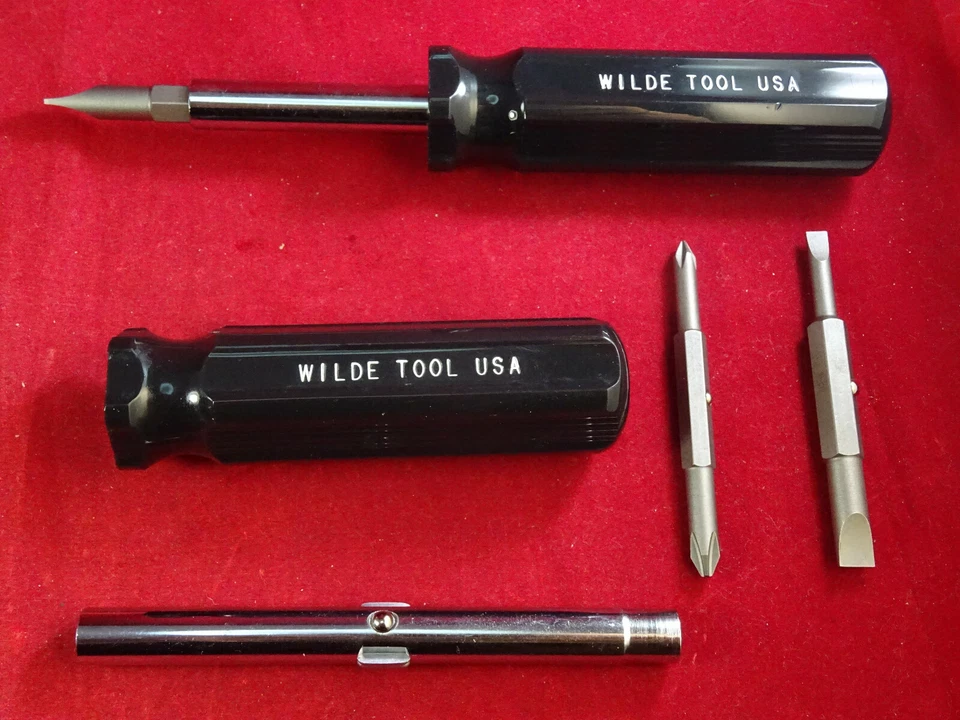 WILDE TOOL SW6 MADE IN USA  6 in 1 Screwdriver Phillips Flat Slotted Multi Bit   - Image 4 of 4