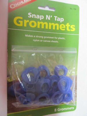 COGHLAN'S 8 Plastic Snap N Tap Tarp GROMMETS Eyelets Repairs Canvas Canopy Tent 