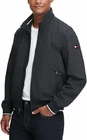 TOMMY HILFIGER LIGHTWEIGHT SOFT SHELL BOMBER JACKET (BLACK, LARGE) NWT