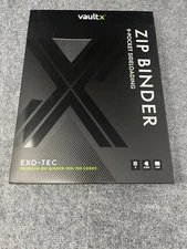 VaultX Premium Exo-Tec Zip Binder Black 9 Pocket Holds 360