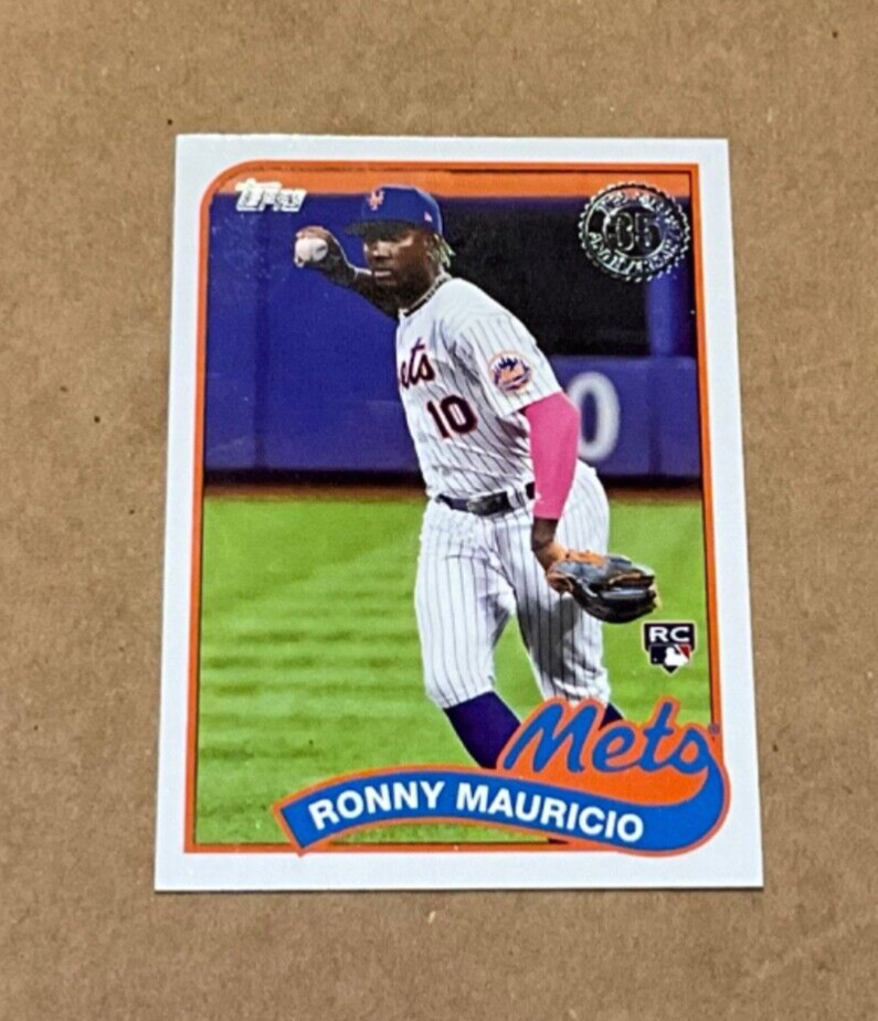 2024 Topps 89B-93 Ronny Mauricio Rookie 1989 Topps New York Mets Baseball Card