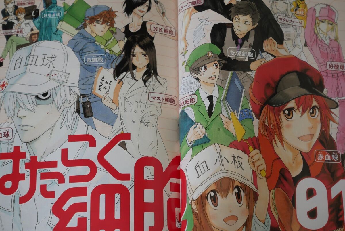 Hataraku Saibou Cells at Work! Vol 1-2 Set Manga Japanese Comics Anime