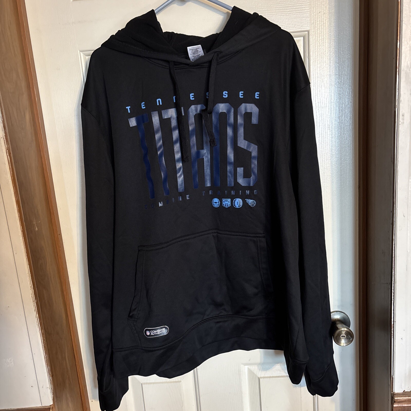 Team Apparel NFL Tennessee Titans Pullover Hoodie Sweatshirt Black Size XXL