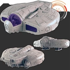 Sci-Fi Buzzard Spaceship 32mm Tabletop Terrain Miniature Set, Fiction, Space