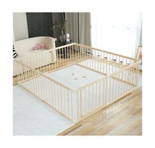 Baby Playpen Play Pen Play Fence Yards Wooden Large,Playpens for Babies and T...