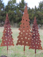 Tanne Weihnachtsbaum 80Cm Christbaum Gartenstecker Rost Edelrost Metall