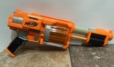 NERF Blaster- Dart Tag - Fury Fire Blast Revolver - Orange w Darts