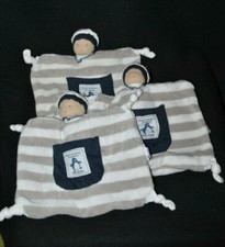 Lot 3 peluche doudou marin plat WELEDA Fondation Maud Fontenoy Coton bio NEUF