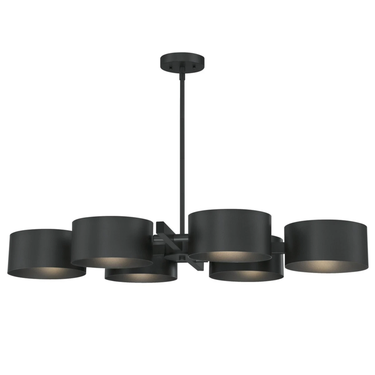 Plafonnier moderne 40W rond 30 cm 1 flamme E27 lampe en tissu lampe de plafond éclairage salon chambre bureau luminaire noir - Maison