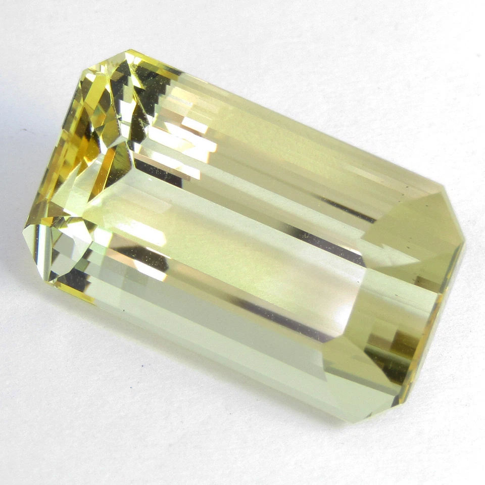 24.17Cts Fantastic Natural Unheated Yellow Scapolite 22.2x13.3mm Emerald Cut Gem - Image 3 of 4