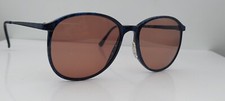 Vintage Liberty Carbon No-Slip Blue Oval Sunglasses Japan FRAMES ONLY