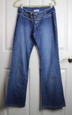 VTG Y2K 90s Jordache 100 Cotton Medium Wash Button Fly Lo Rise Jeans Belted 7/8