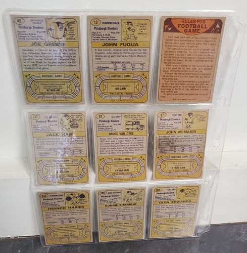 1974 Topps Pittsburgh Steelers Trading Cards - Picture 2 of 6