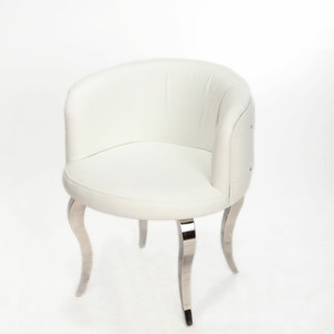 Lederoptik Küchenstuhl Metallbeine Kunstleder Gepolstert