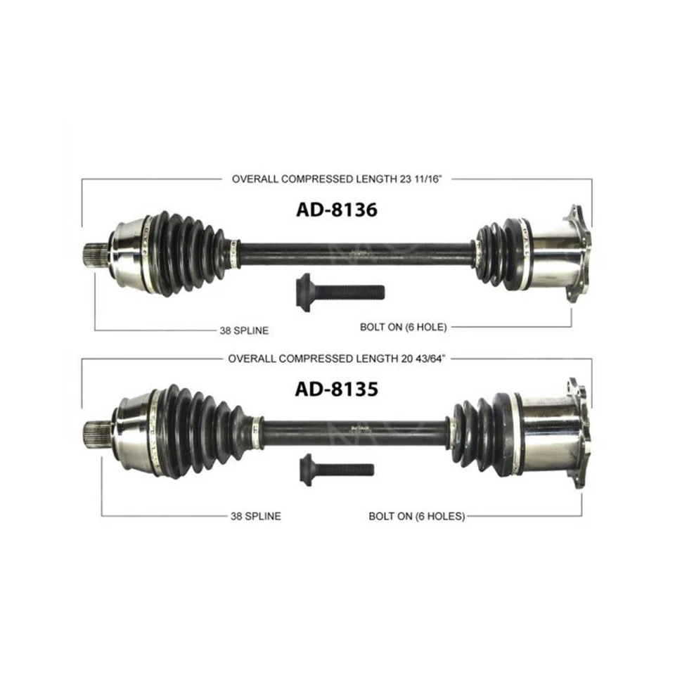 Par de juntas delanteras de eje Surtrack CV para Audi A6 Quattro V6 2005-2008 3,2 L Foto 2 de 4