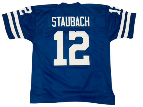 Roger Staubach Sewn Stitched Custom Blue Jersey YOUTH Sizes - Picture 1 of 2