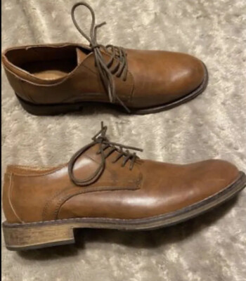 Sonoma Stewart Lace Up Dress Oxford Tan Shoes Mens Size 9M EUC