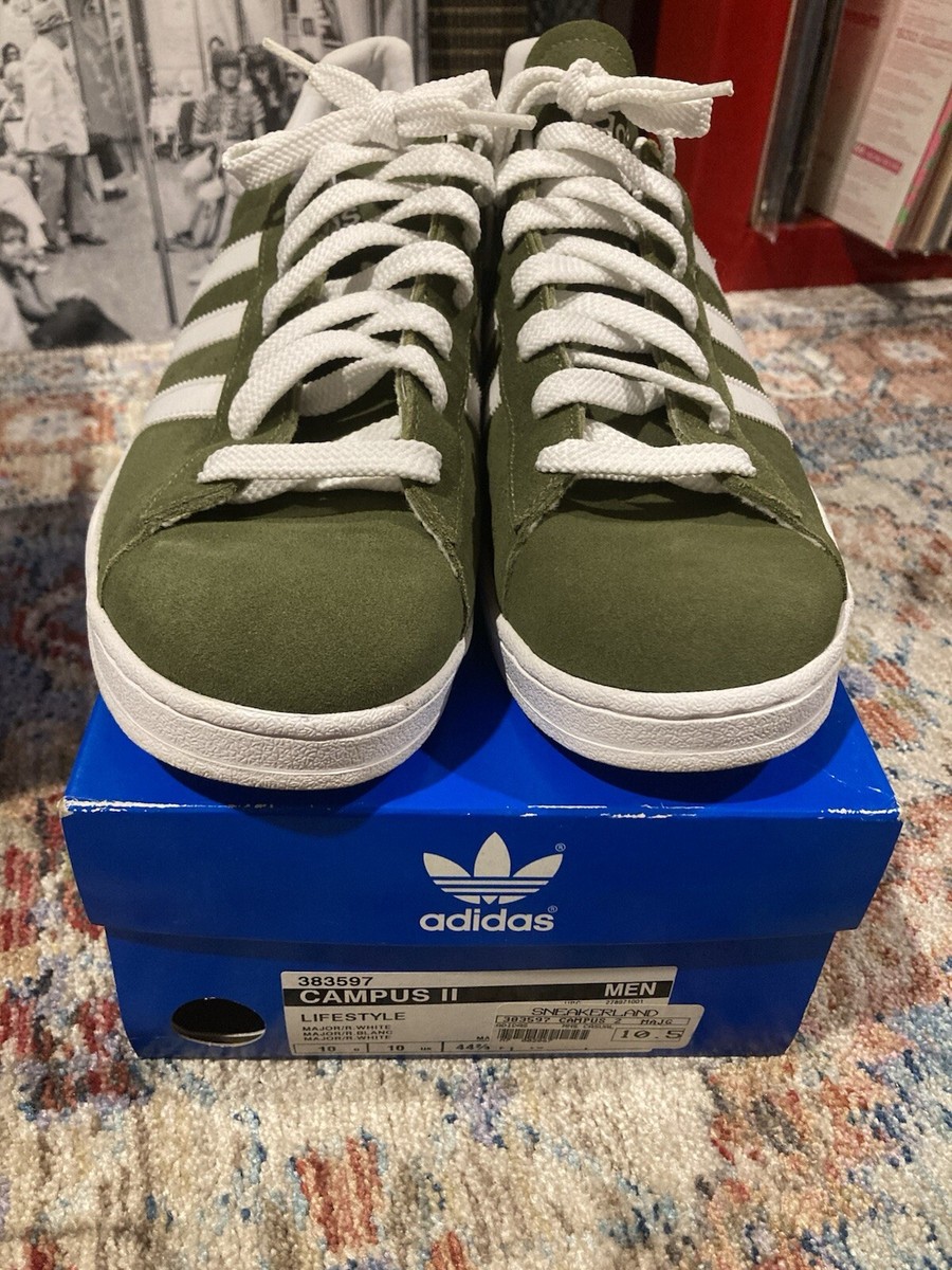 Adidas Campus Green Suede rare and Vintage NIB 10.5 