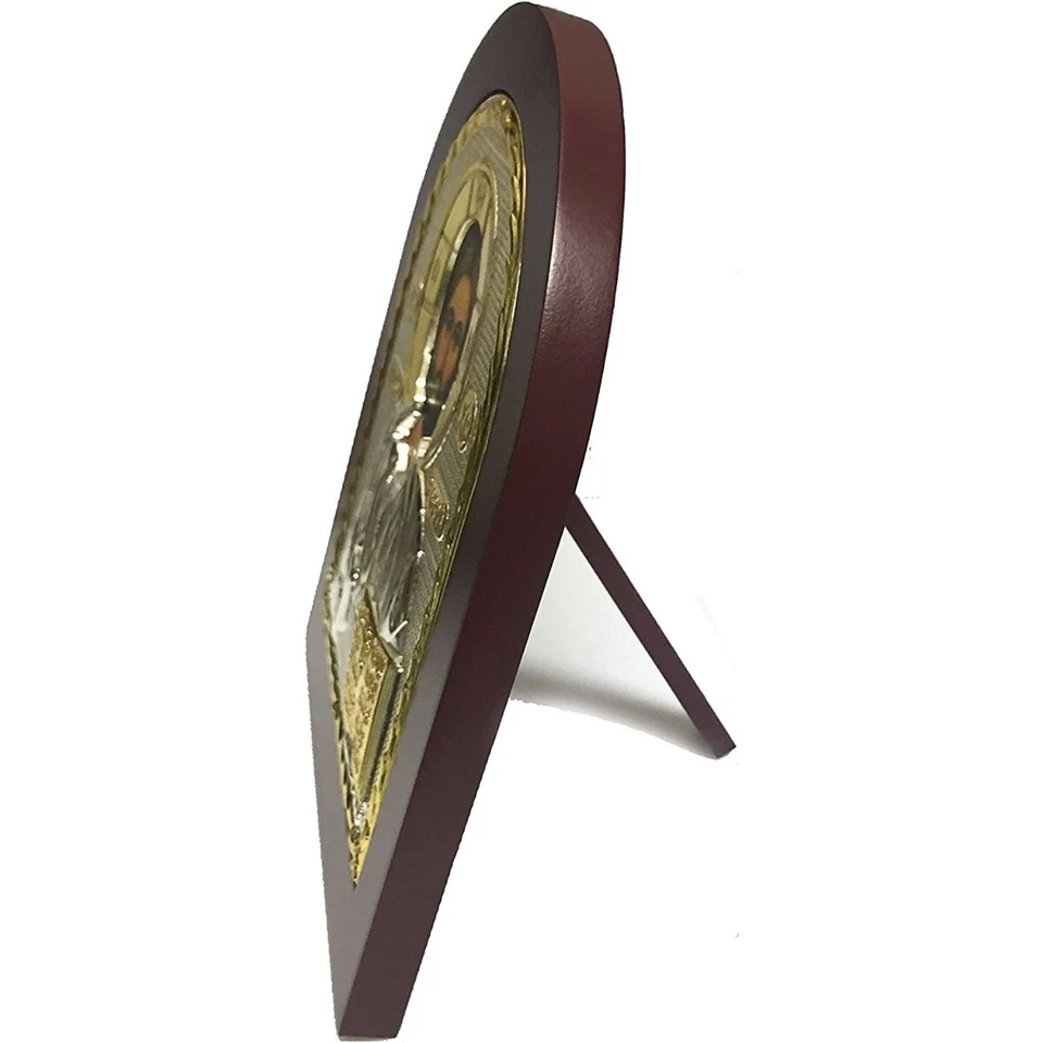 Jesús icono bizantino plata de ley 925 tratado con oro 19x15 cm - Imagen 2 de 3